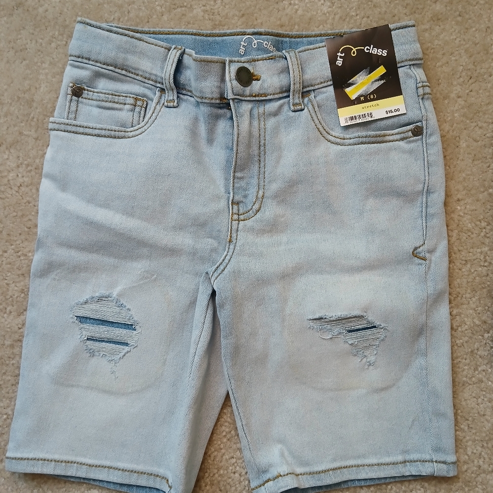 New With Tags Art Class Light Blue Jean Shorts And Like New Rainbow Shorts